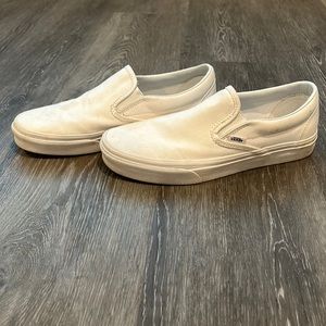White Vans Slip on Shoes